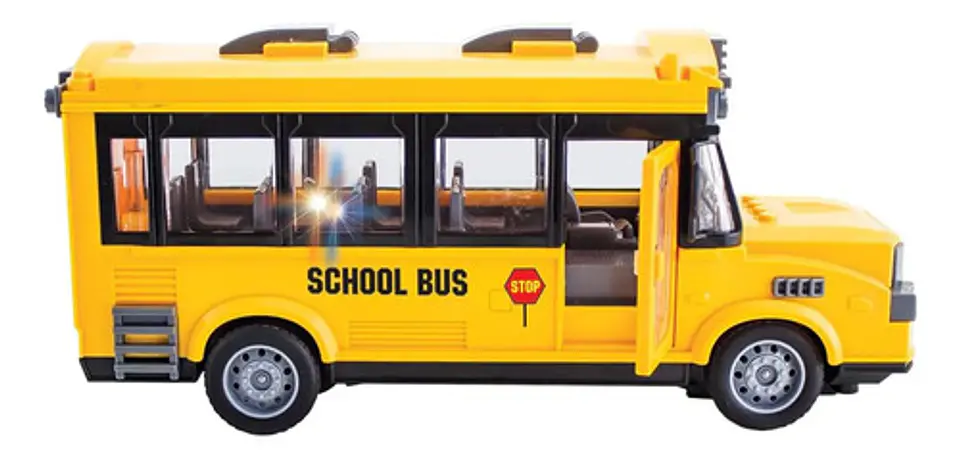 Autobus Escolar Niños Radio Control Todoterreno Luz Amarillo Autobús 3