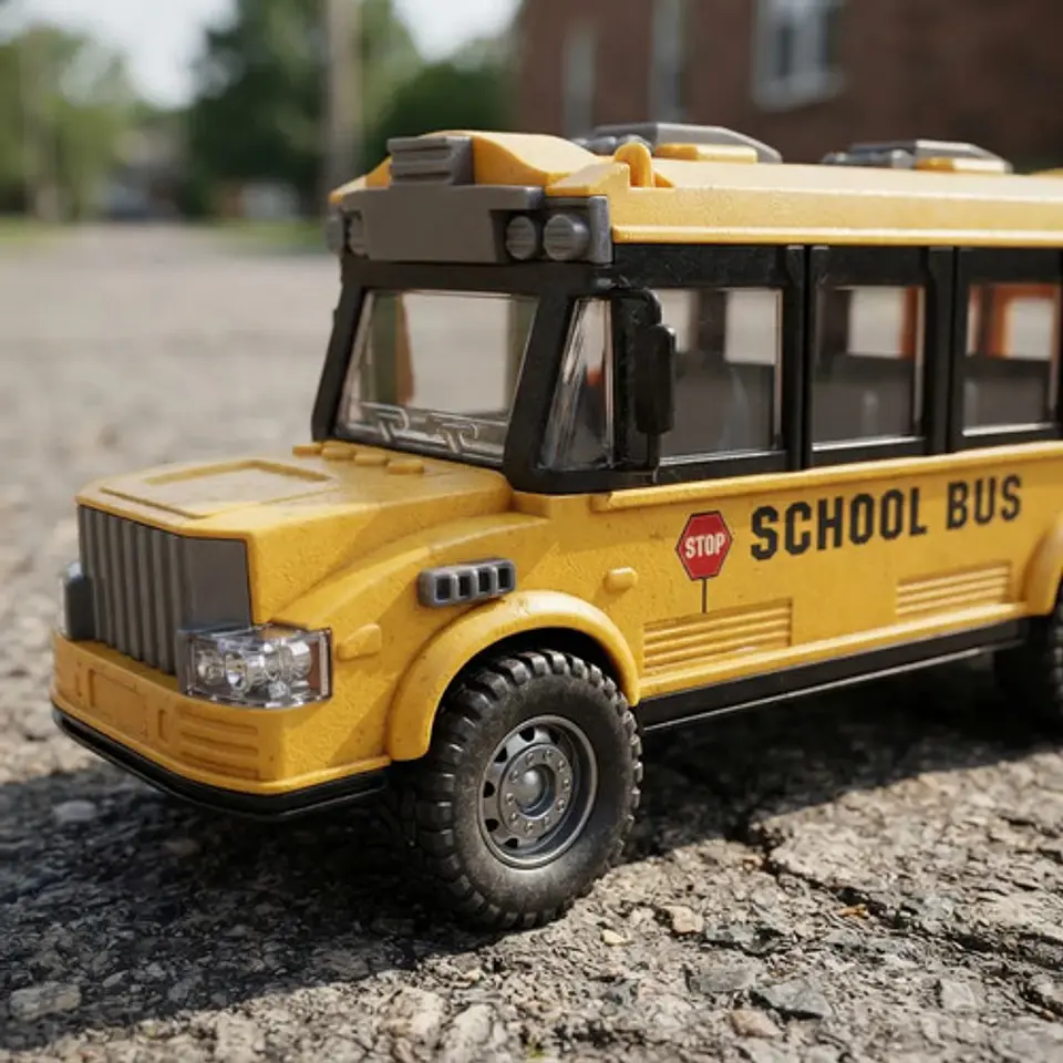 Autobus Escolar Niños Radio Control Todoterreno Luz Amarillo Autobús 5