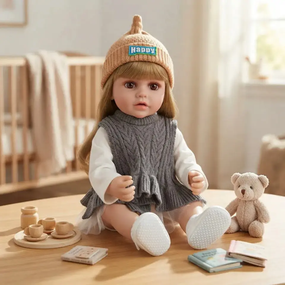 Muñeca Realista Silicona Blanda Mueve La Boca Interactúa 08 1