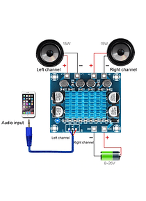 AMPLIFICADOR DE AUDIO TPA3110 XH-A232 30W 15W + 15W 