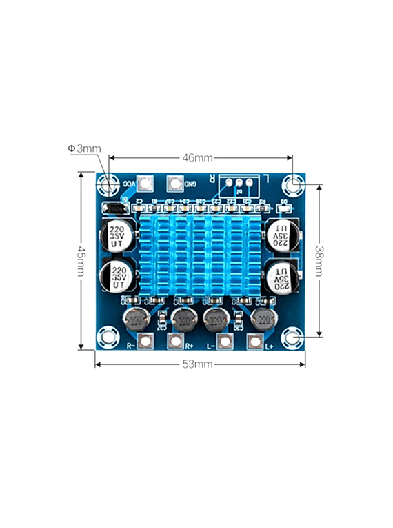 AMPLIFICADOR DE AUDIO TPA3110 XH-A232 30W 15W + 15W 