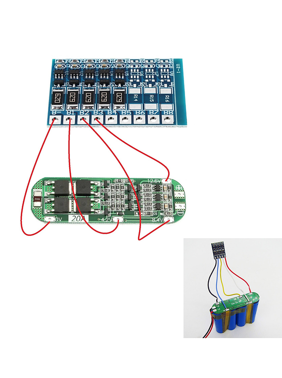 BALANCEADOR BATERIA DE LIPO 18650 5 CELDAS