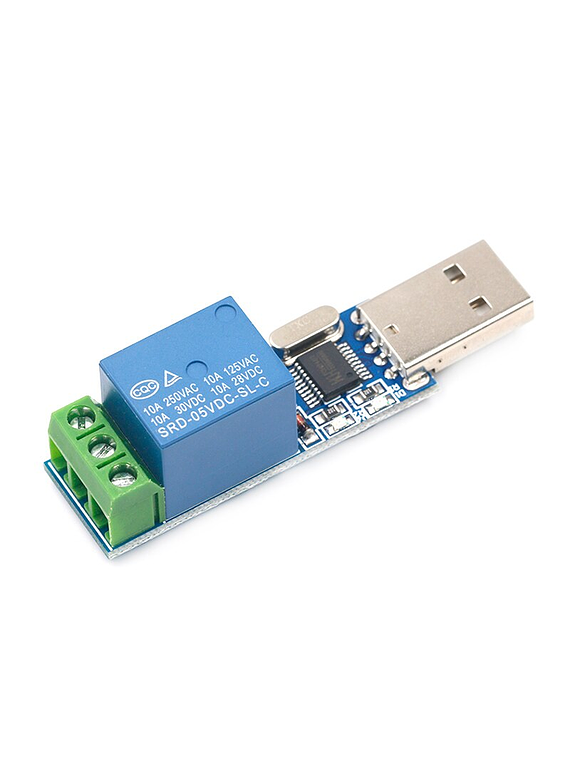 MODULO RELE 1 CANAL PROGRAMABLE USB LCUS-1