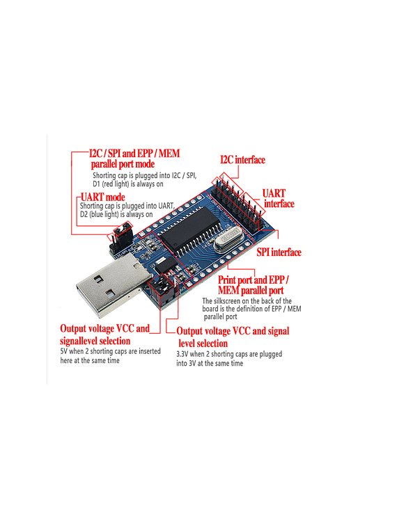 PROGRAMADOR CH341A USB A UART/IIC/SPI/TTL/ISP