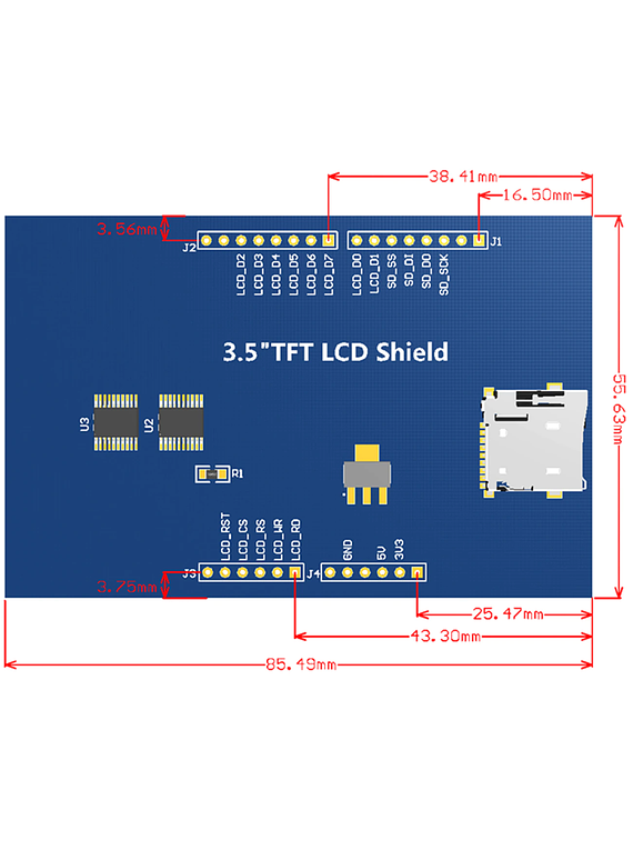 SHIELD LCD TFT 3.5 PULGADAS 