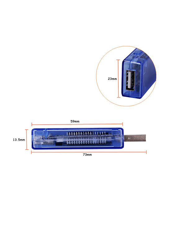 MEDIDOR TESTER DE CORRIENTE Y VOLTAJE USB