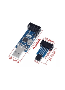 PROGRAMADOR ISP USB ASP AVR ATMEL ATMEGA ATTINY