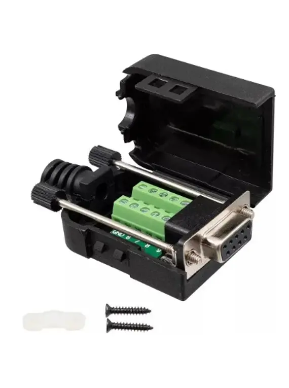 ADAPTADOR DB9 HEMBRA A BORNERA CON CARCASA