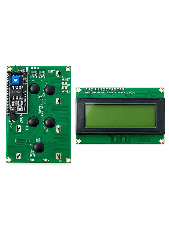 LCD 2004 20x4 Back Light Verde Con Conversor I2c