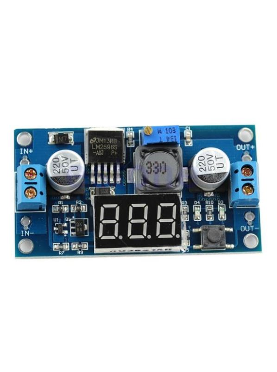 CONVERTIDOR DC-DC LM2596 REDUCTOR CON VOLTIMETRO 