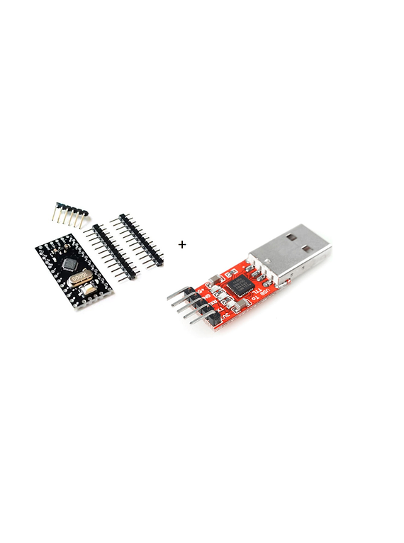 ARDUINO PRO MINI ATMEGA168 + PROGRAMADOR CP2102