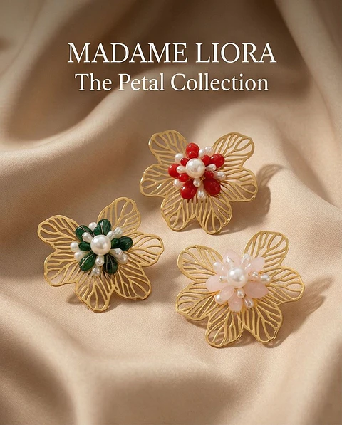 Brincos "Petal Muse"