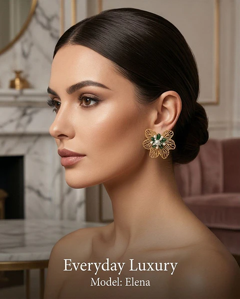 Brincos "Petal Muse"