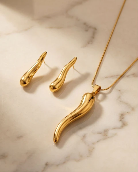Brincos "Liquid Gold" – Design Teardrop