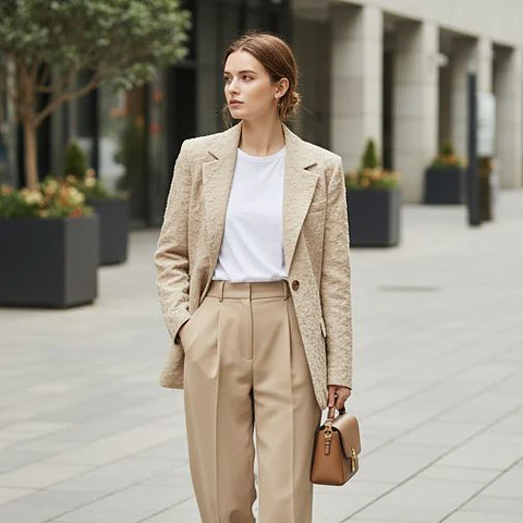 Blazer "Bloom" – Textura Floral 3D & Corte Estruturado