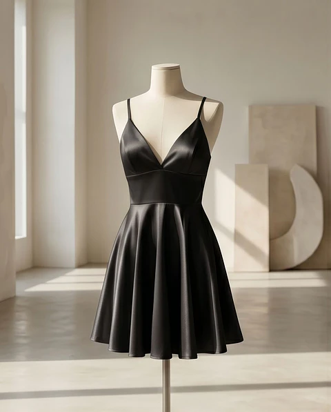 Vestido Cocktail Acetinado Glow