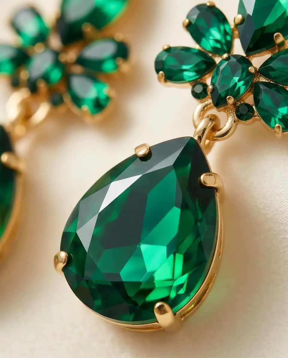 Brincos de Gala Esmeralda Royale 3