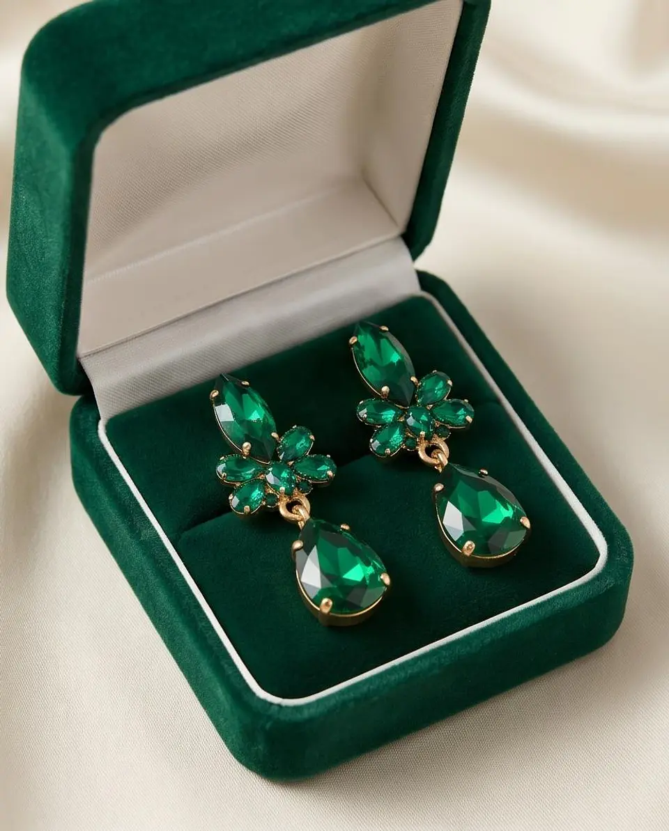 Brincos de Gala Esmeralda Royale 2