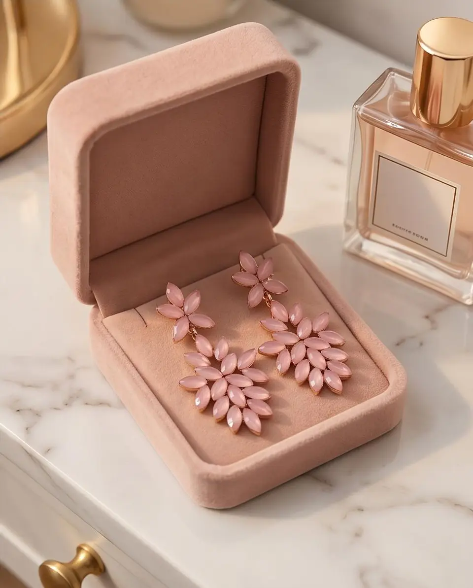 Brincos de Gala Petals Blush 2
