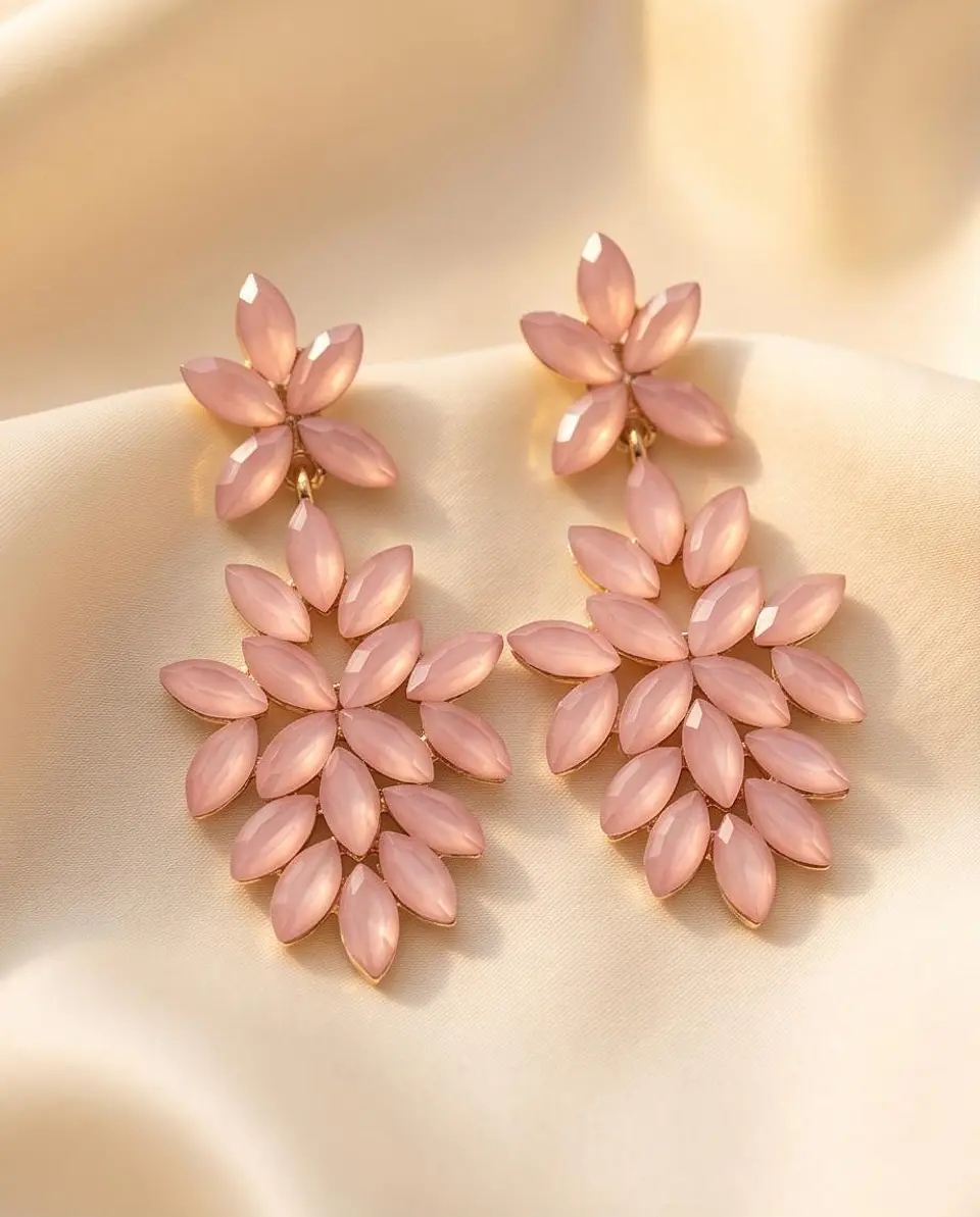 Brincos de Gala Petals Blush 1