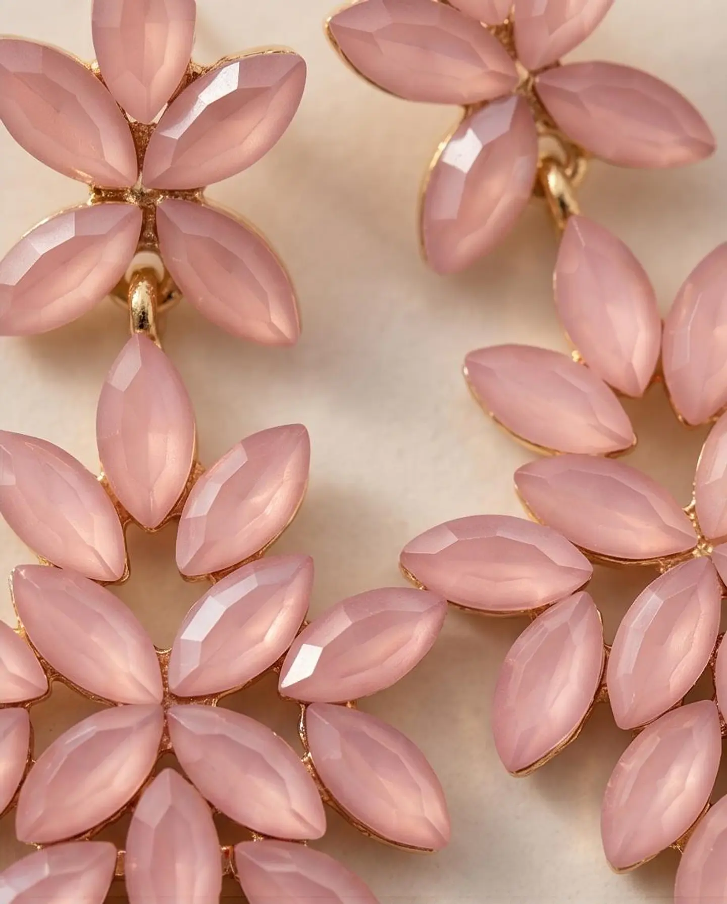 Brincos de Gala Petals Blush 3