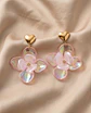 Brincos Iridescent Flower Heart - Thumbnail 3
