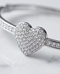 Pulseira Rígida Silver Heart - Pave Edition - Thumbnail 4