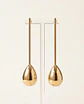 Brincos Pendentes Minimalist Golden Drop - Thumbnail 3