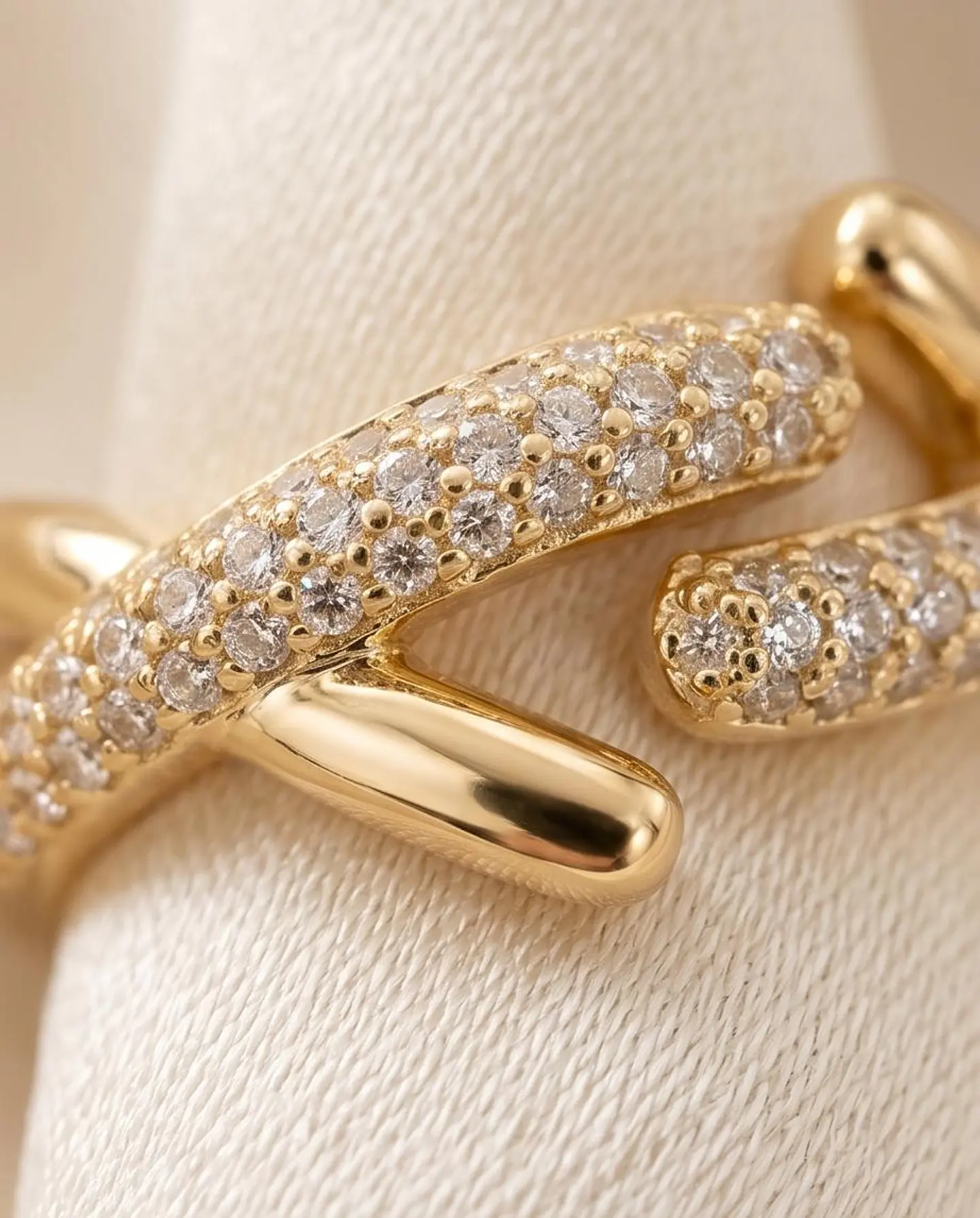 Anel Intercalado Golden Sparkle 4