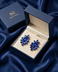 Brincos de Gala Sapphire Blue Petal - thumbnail 3