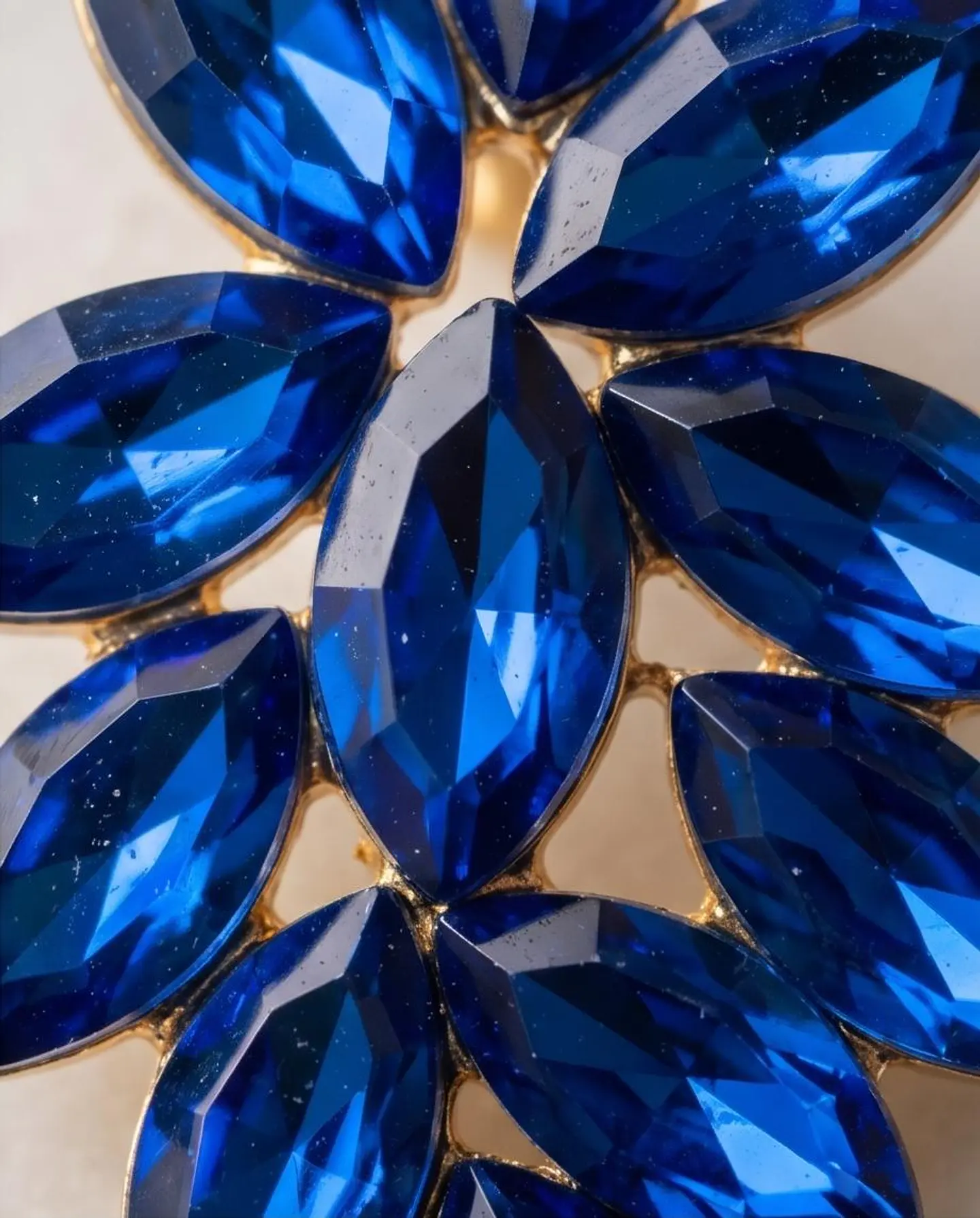 Brincos de Gala Sapphire Blue Petal 4