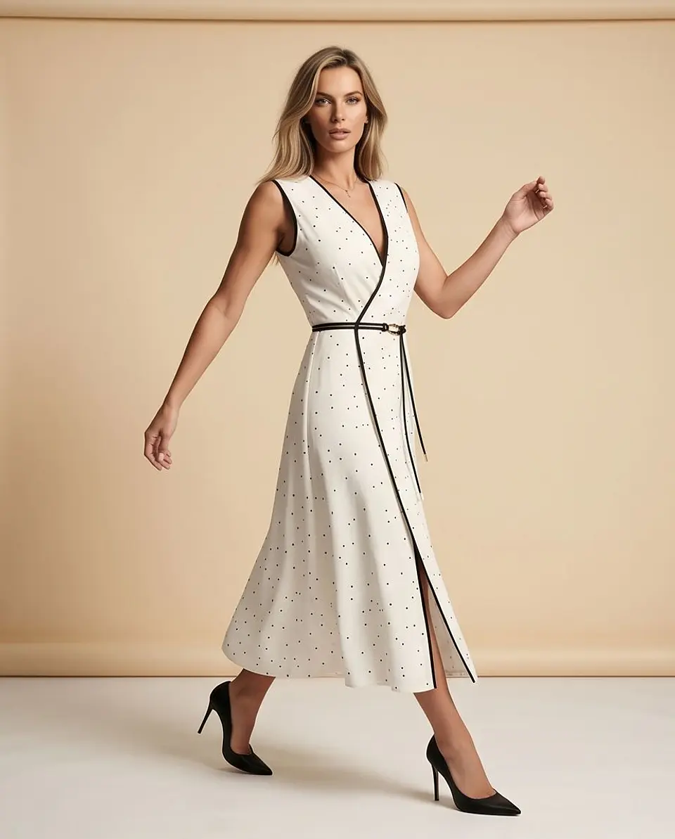 Vestido Midi Polka Dot Heritage 1