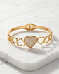 Bracelete Rígida Golden Hearts - Sparkle Edition - Thumbnail 1