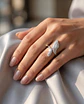 Anel Ajustável Silver Petal Pavé - Thumbnail 1