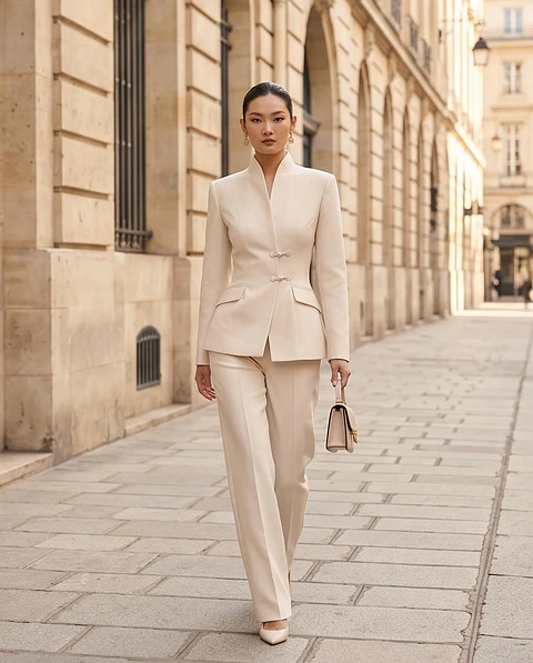 Blazer Estruturado Oriental Élegance