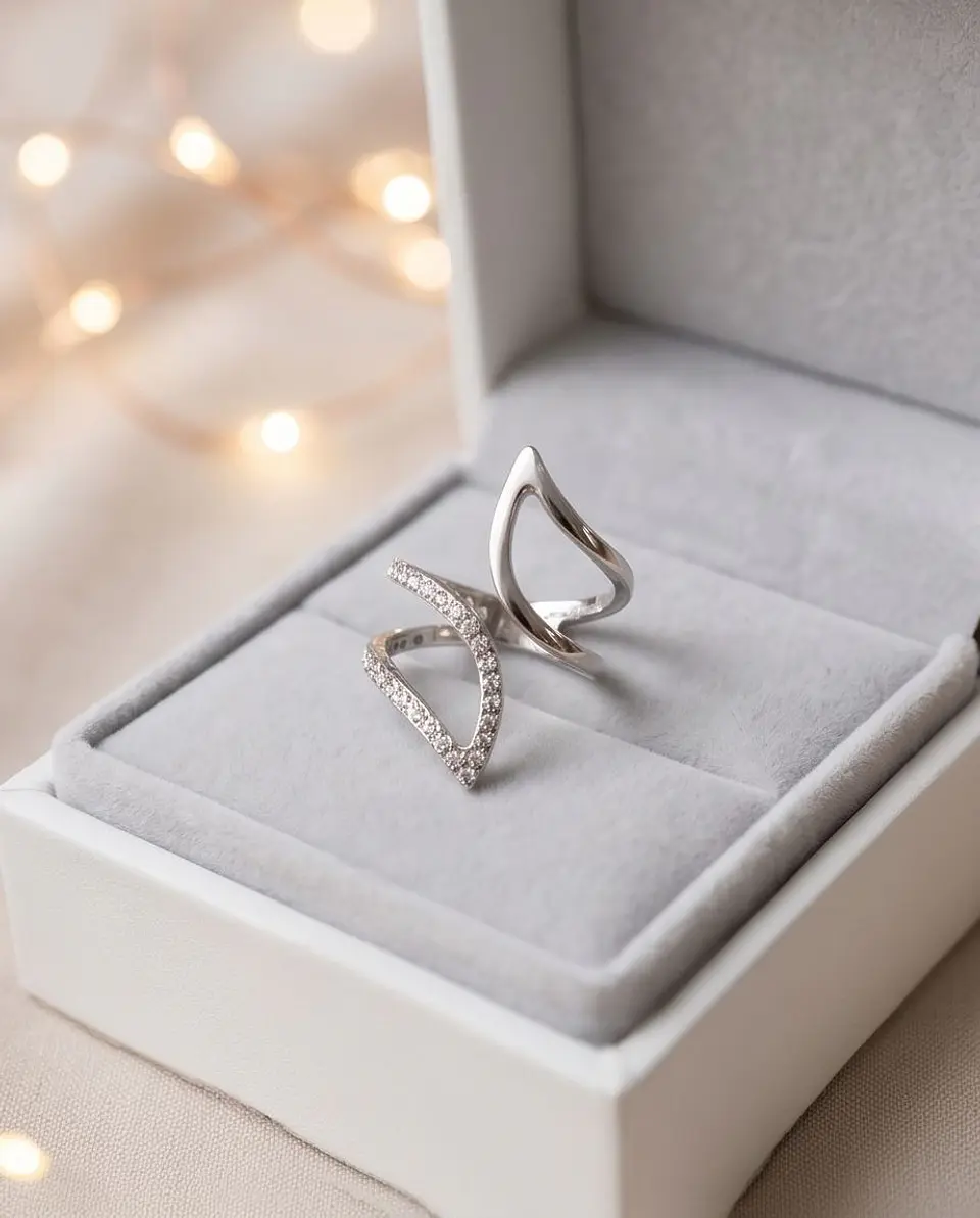 Anel em Aço Inoxidável Gold Parallel Zirconia 4