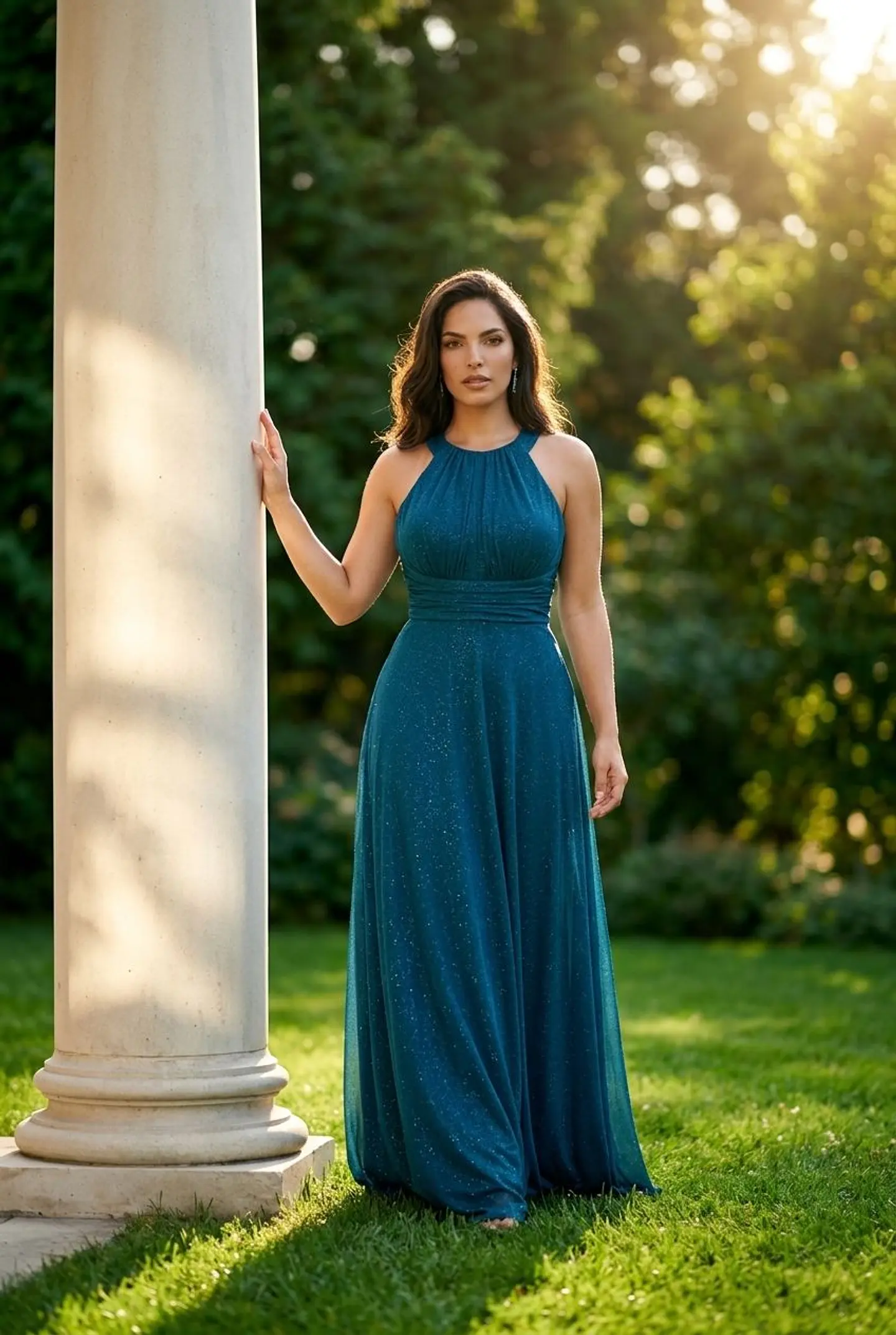 Vestido Longo Halter Brilho Éden 2