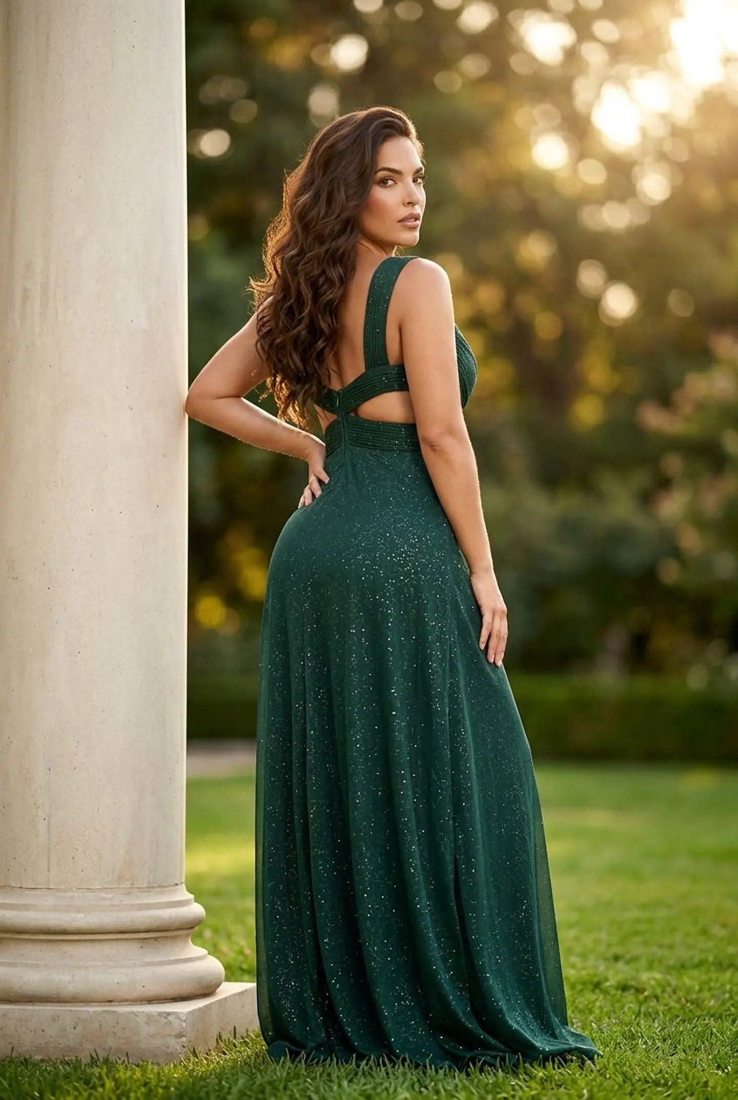 Vestido Longo Halter Brilho Éden 4