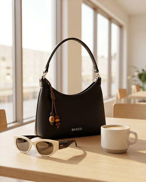 Bolso de hombro BAGCO de 24 cm con correa adicional.
