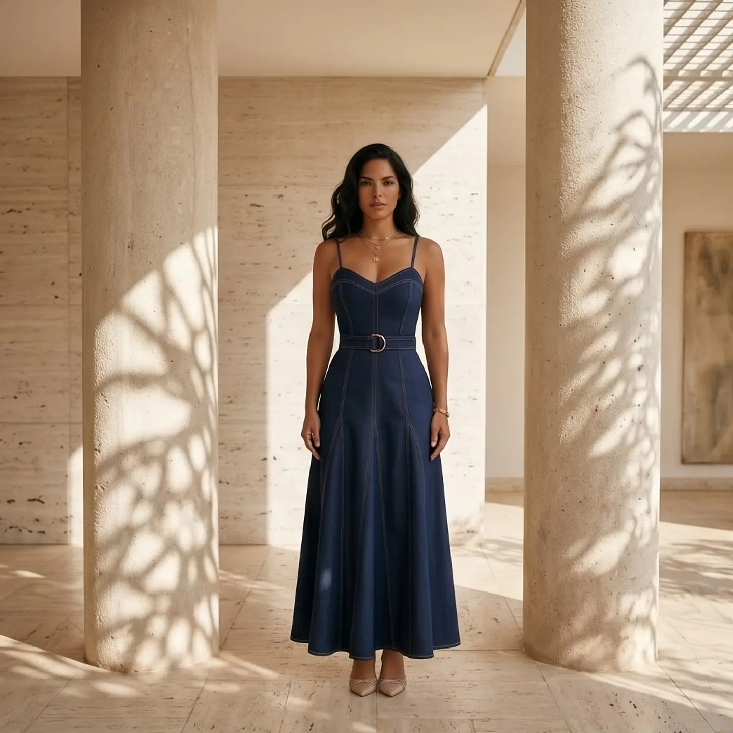 Vestido Midi Siena - Alças Ajustáveis e Cinto 6