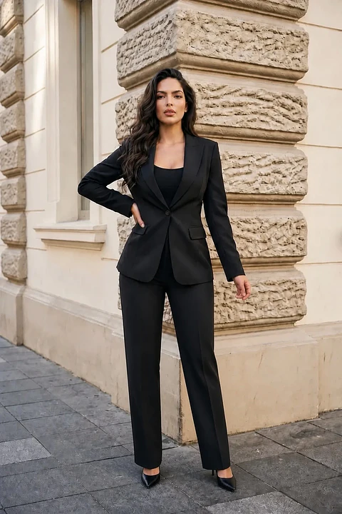 Conjunto "Noir Tailor" - Blazer e Calças Preto