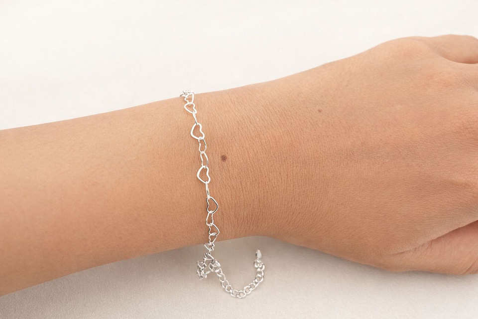 Pulseira Elo Corações Delicados 2