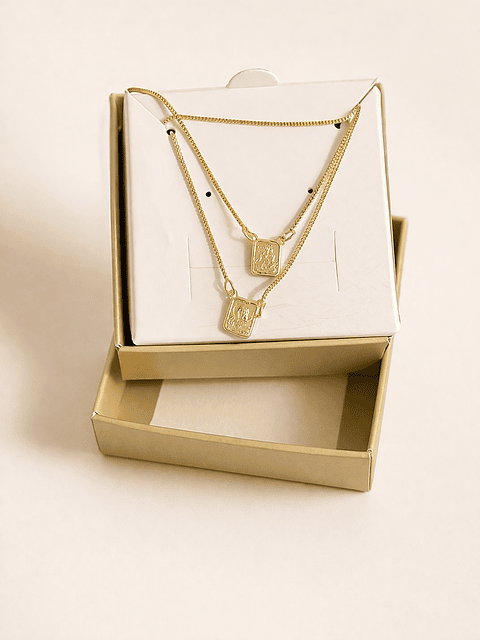 Escapulário Sagrado Dourado