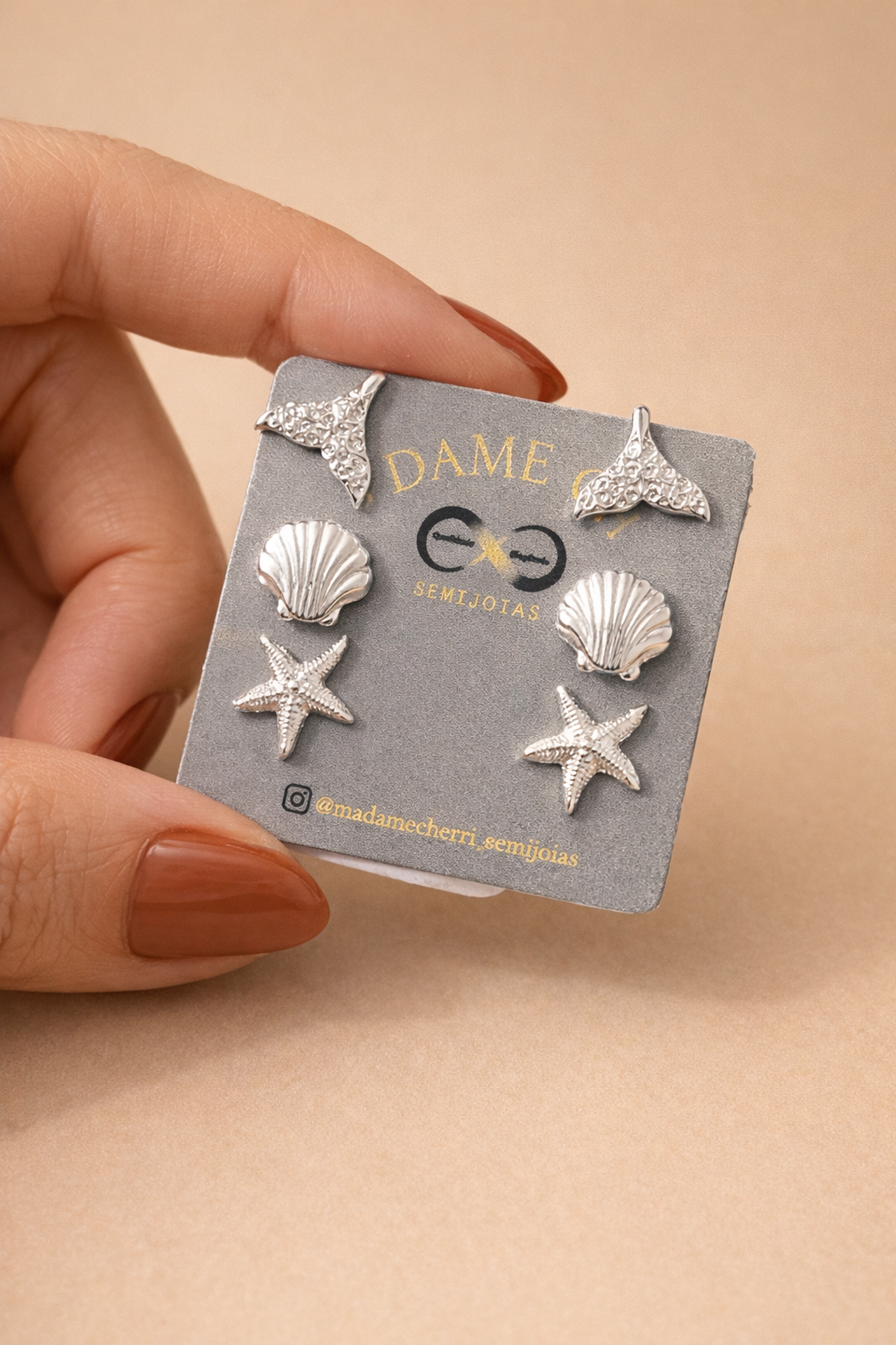 Trio Brincos Oceano Prata 1