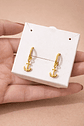 Brinco Argola Âncora Dourado - Thumbnail 1