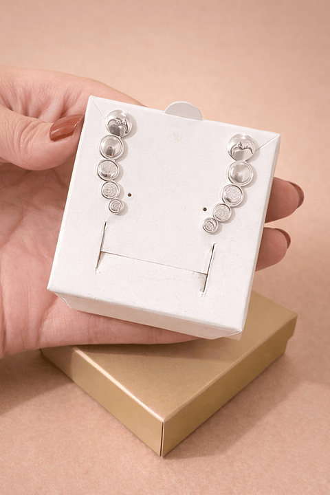 Brinco Ear Cuff Fases da Lua - Prata