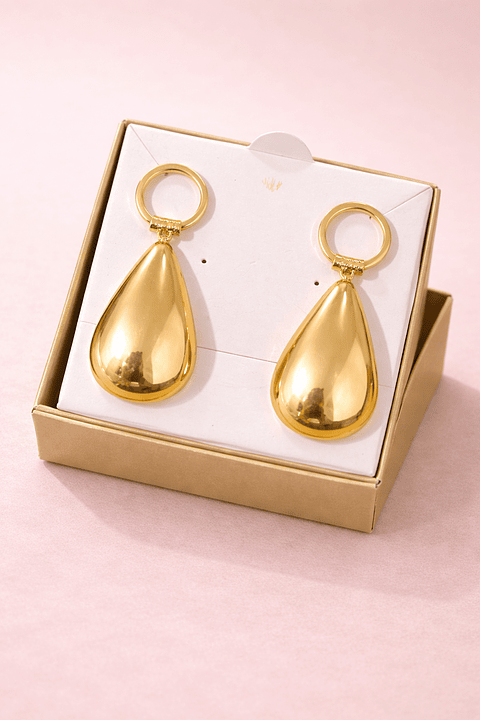 Brinco Gota Elegance - Ouro | Prata