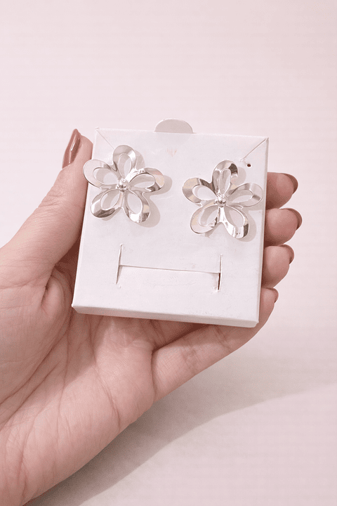 Brinco Flor Lumina Prata