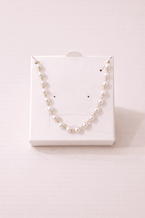 Colar Pérolas Delicadas Dourado