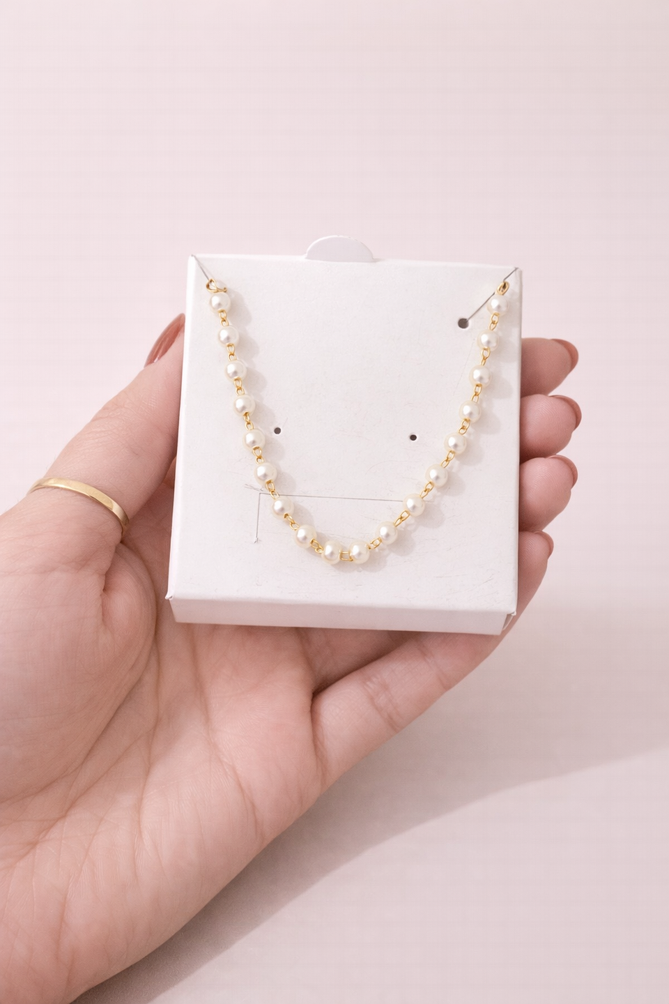 Colar Pérolas Delicadas Dourado 2